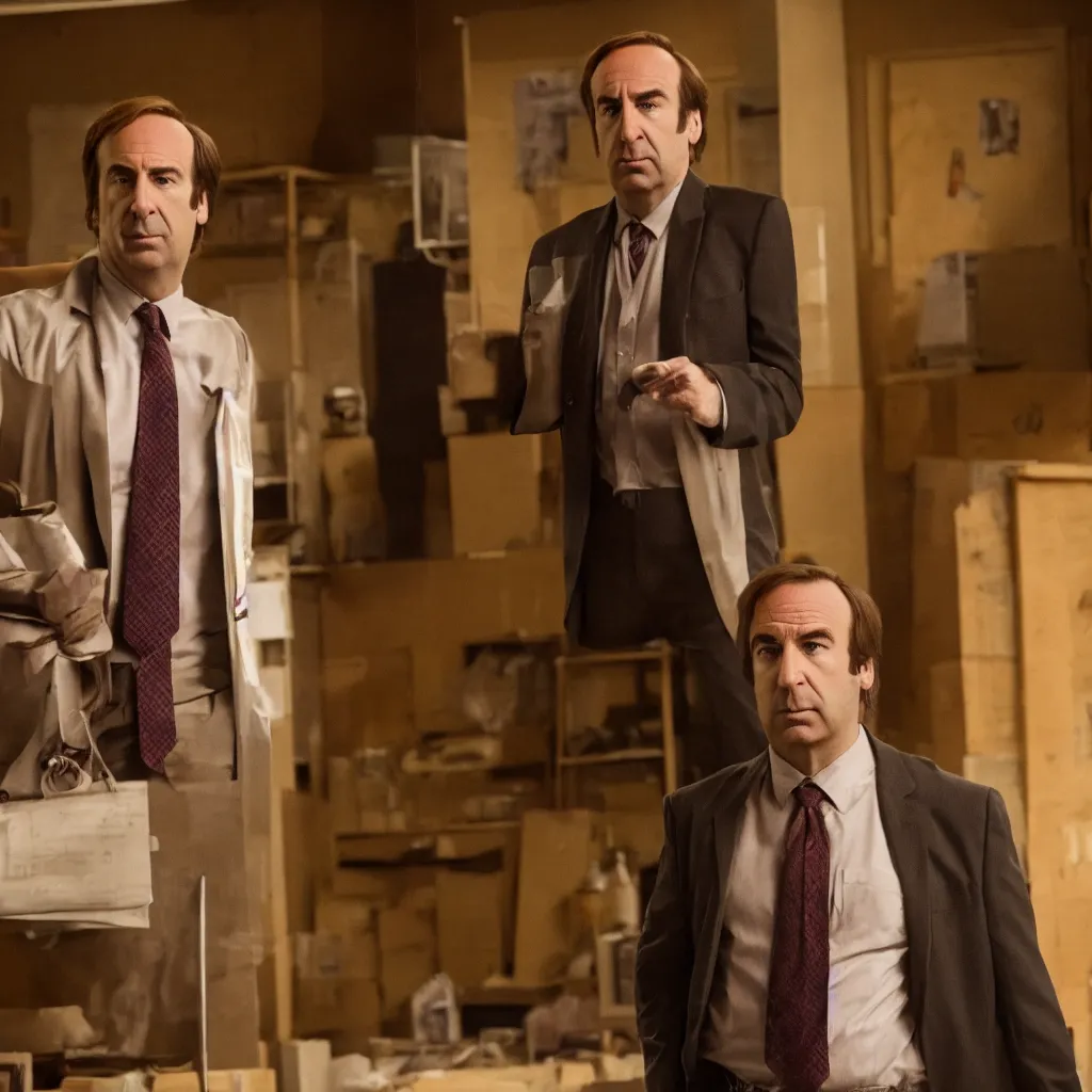 Image similar to saul goodman in the backrooms, photo, cinematic, 4 k