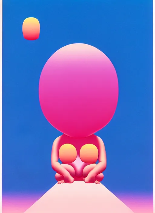 Image similar to kissing pink by shusei nagaoka, kaws, david rudnick, airbrush on canvas, pastell colours, cell shaded!!!, 8 k