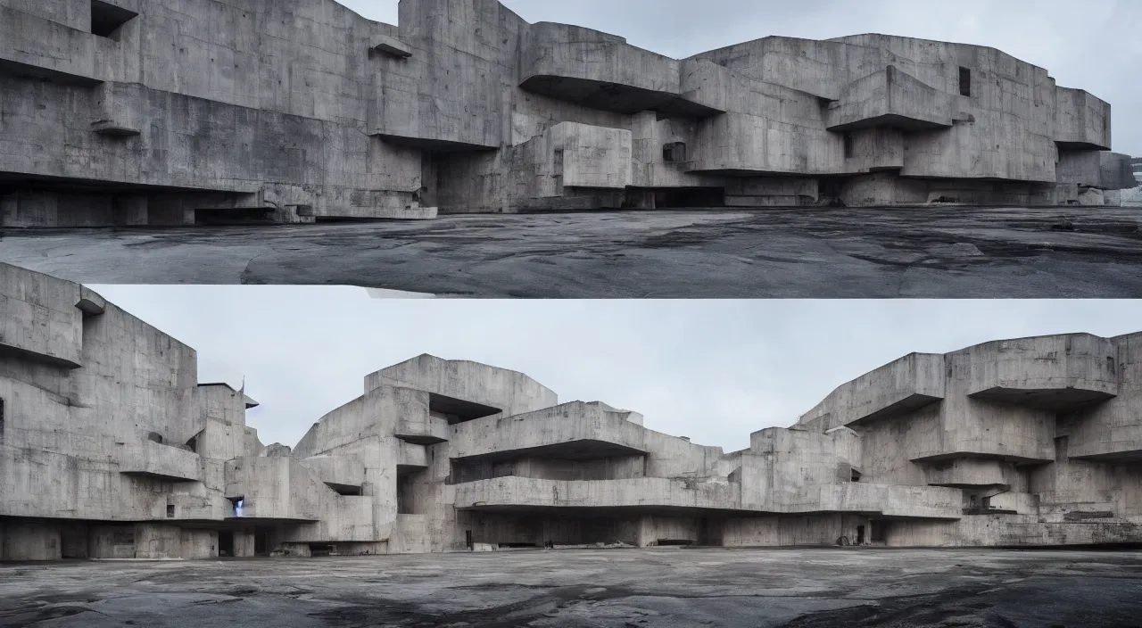 Prompt: big brutalist imperial military base on cliffs, drawing architecture, imperial architecture in rogue one, pritzker architecture prize, brutalism architecture, jan urschel