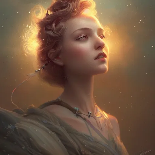 Image similar to A beautiful digital painting of a beautiful princess, the sky behind her, intricate, cinematic lighting, highly detailed, digital painting, Artstation, concept art, smooth, sharp focus, illustration, art by Tom Bagshaw, Artgerm and Greg Rutkowski