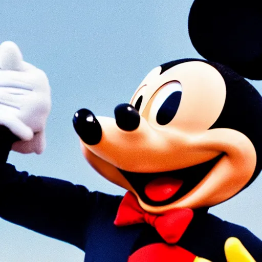 Image similar to mickey mouse with one eye