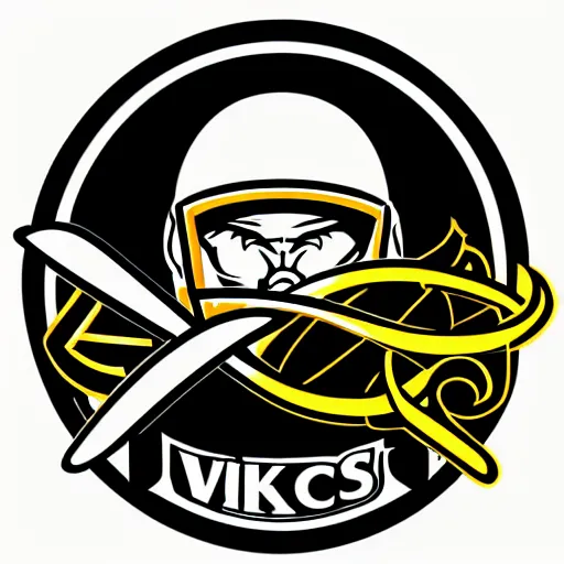 Prompt: sports logo detailed vector vikings