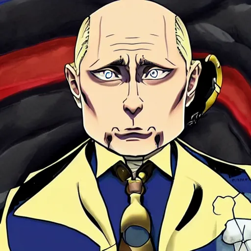 Putin in JoJo's bizarre adventure anime style | Stable Diffusion | OpenArt