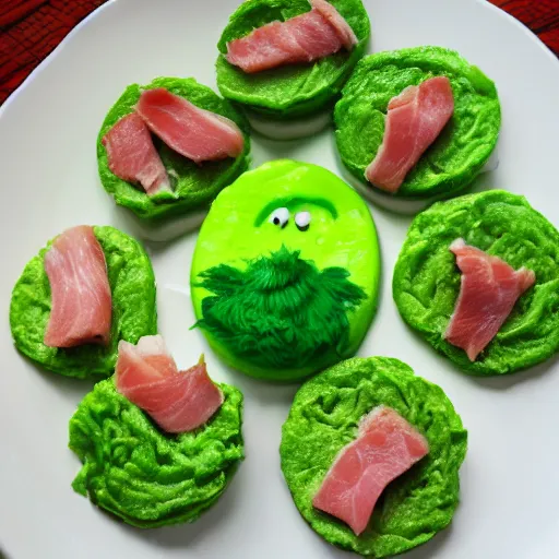 Prompt: green eggs and ham