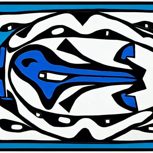 Prompt: whale. style of haida gwaii, pacific northwest coast, native art, tribal, clean