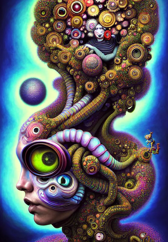 Prompt: art titled mechanic dream by yoko d'holbachie feat naoto hattori, caitlin hacket and hannah yata featuring archan nair and salviadroid. visionary psychedelic fineart painting. gigapixel resolution. intricate detailed. beautiful dramatic cinematic. in the style of subject zero. hyperrealistic render. dreamy blurry pastel aquarel background.