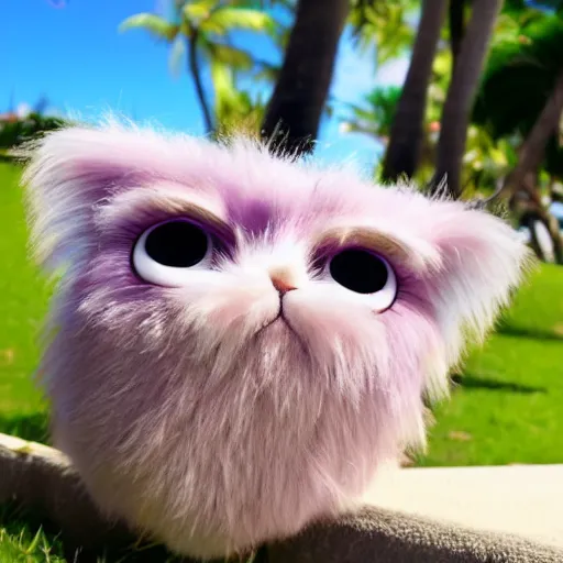Prompt: the furby that lives in hawaii