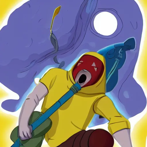 Image similar to finn from adventure time kills anti-borch believers, 4K
