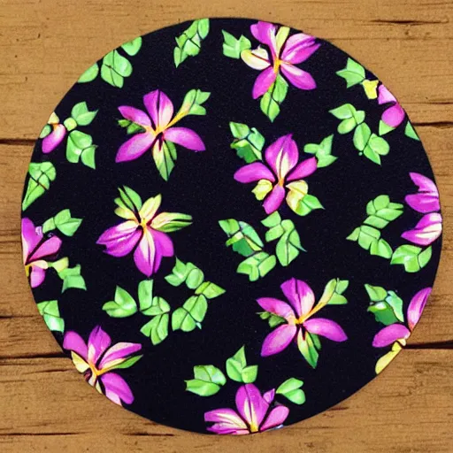 Prompt: hawaiian floral tileable pattern