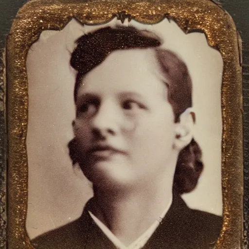 Prompt: tintype of an old with