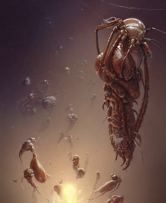 Prompt: simplicity, portrait of an alien insect fungus creature, adorable, childlike, milky way environment, ultra realistic, concept art, intricate details, cheerful, highly detailed, photorealistic, octane render, 8 k, unreal engine. art by christopher marley and artgerm and greg rutkowski and alphonse mucha