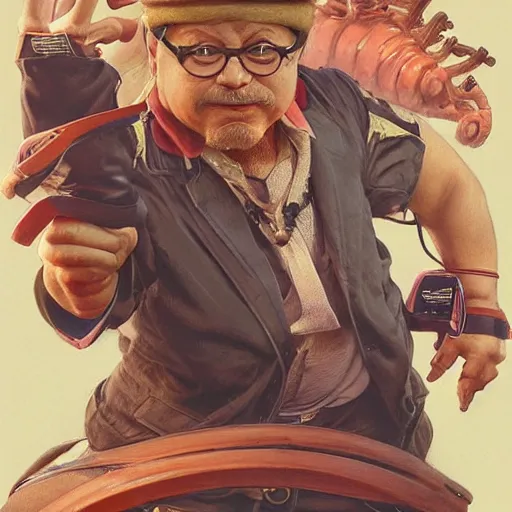 Image similar to bobcat goldthwait as e. honda from street fighter, ultra realistic, concept art, intricate details, eerie, highly detailed, photorealistic, octane render, 8 k, unreal engine. art by artgerm and greg rutkowski and magali villeneuve and alphonse mucha