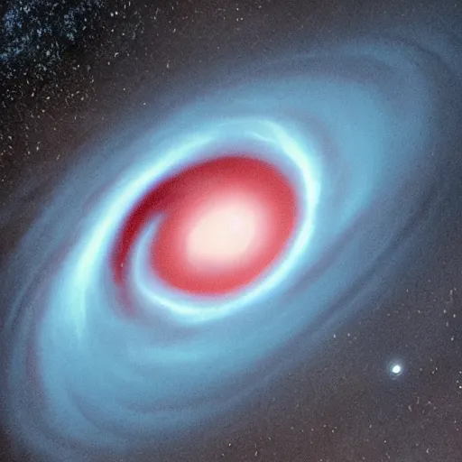 Image similar to Margherita Hack discovers a new black hole and point at the beautiful night sky