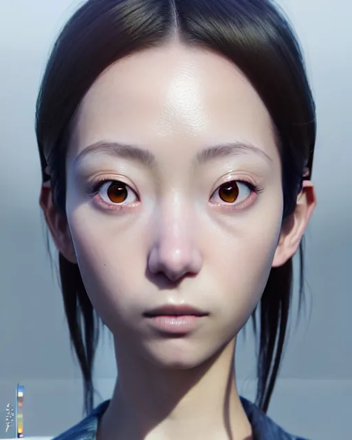 Image similar to beautiful! close up face portrait of the popular girl, by katsuhiro otomo, yoshitaka amano, nico tanigawa, artgerm, greg rutkowski makoto shinkai takashi takeuchi studio ghibli, akihiko yoshida rendered with intense 3 d effect, hyperrealistic unreal engine 5 render, uhd 8 k