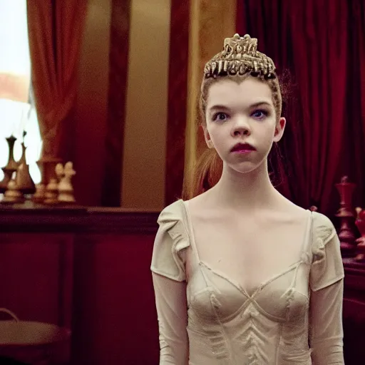 Image similar to chess piece of anya taylor - joy