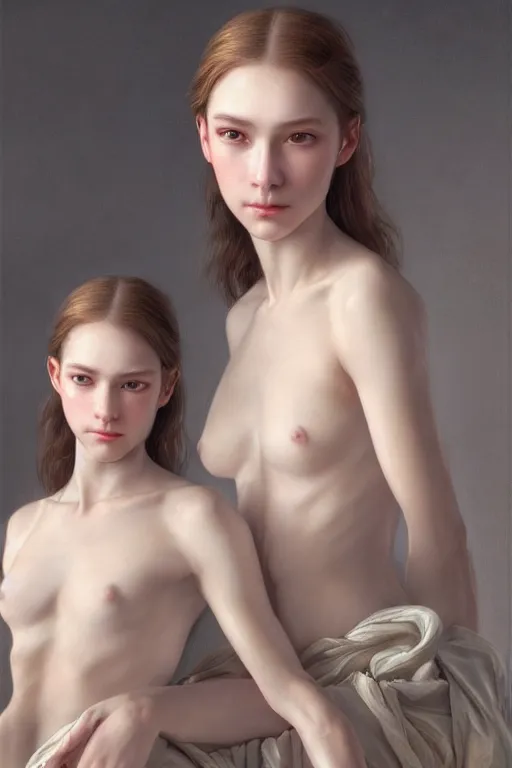 Prompt: a masterpiece ultrarealistic ultradetailed portrait of a very beautiful twins, baroque renaissance. medium shot, intricate, elegant, by stanley artgerm lau, wlop, rossdraws, james jean, andrei riabovitchev, marc simonetti, light by julie bell, porcelain skin. global illumination. vfx