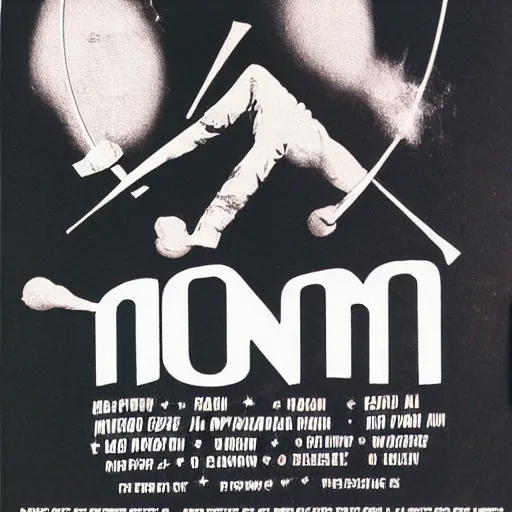Image similar to concert poster, 1980s, collage, band name is MOON, punk rock, minimal, highly detailed, clean lines, sans serif typeface, golden ratio