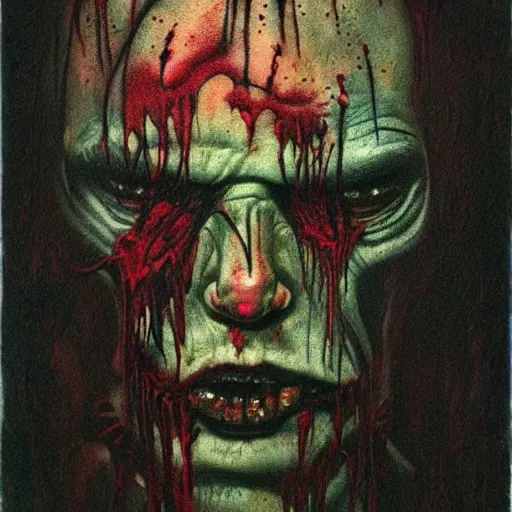 Prompt: dark tattoo, acid rich colors, giger beksinski gammell horror king chaos, bleeding colors, big budget movie scene, horror reality, award winning photograph, cinematic lighting, realistic!, hyperrealism, realistic refine flavor, real polaroid picture