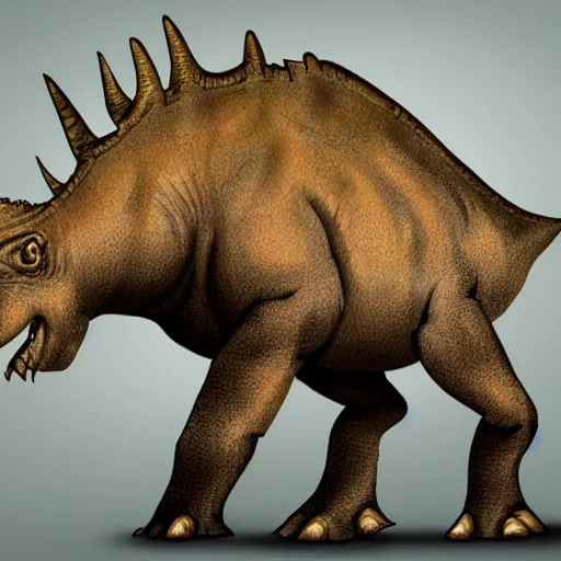 Image similar to a triceratops, paleoart