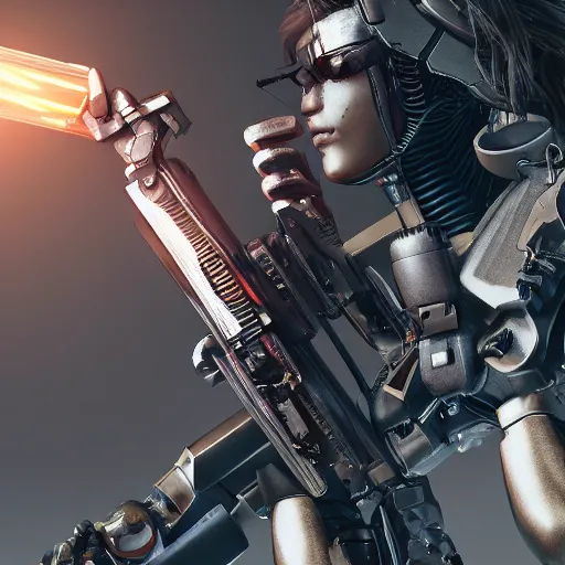 Image similar to Sundowner cyborg mercenary from metal gear video game wearing a dress, fully detailed, high quality , 4k , octane render , soft lightening , masterpiece