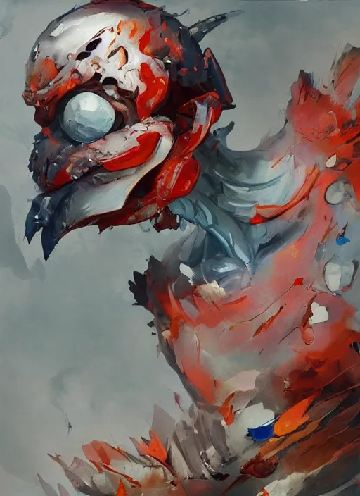 Image similar to semi reallistic gouache gesture painting, by yoshitaka amano, by ruan jia, by Conrad roset, by dofus online artists, detailed anime 3d render watermelon monster, watermelon terrible monster, antrophomorfic watermelon, portrait, cgsociety, artstation, rococo mechanical, Digital reality, sf5 ink style, dieselpunk atmosphere, gesture drawn