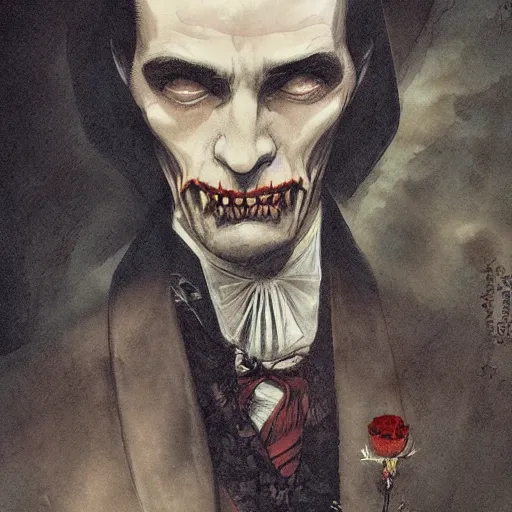 Image similar to dracula count high resolution, high quality, by jean - baptiste monge