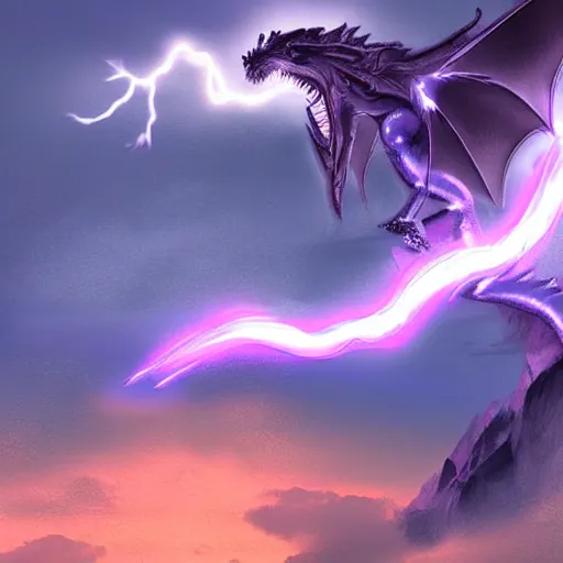 A lightning breathing dragon, digital art W- 832 | Stable Diffusion ...