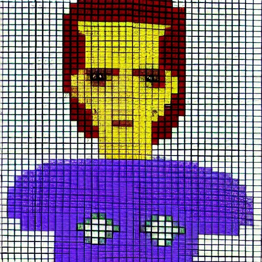 Prompt: david bowie as video game character, 8 - bit sprite, commodore 6 4, 1 9 8 7