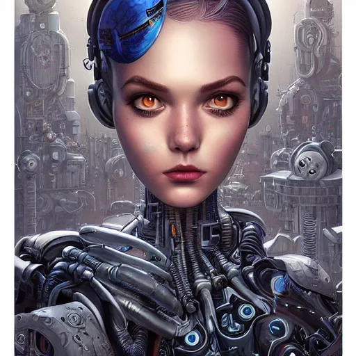 Lofi portrait with cyborg, Pixar style by Joe Fenton | Stable Diffusion ...