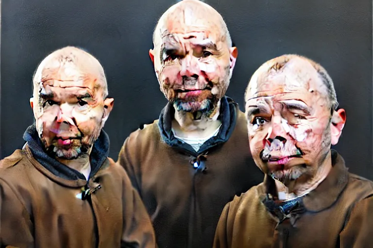 Image similar to oil portrait of karl pilkington and warwick davis. oil painting, highly detailed, centered, artstation, concept art, smooth, sharp focus, illustration, artgerm, vermeer, hans peter mohrbacher, donato giancola, joseph christian leyendecker, drew struzan