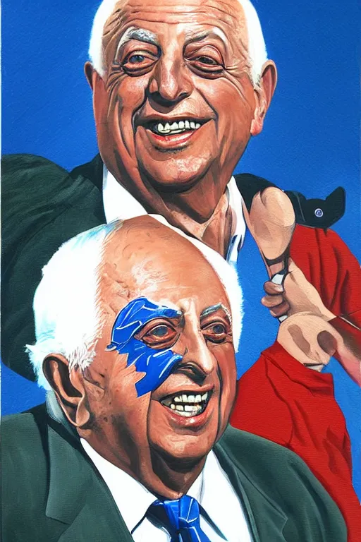 Prompt: painting of tommy lasorda, in the style of clyde caldwell