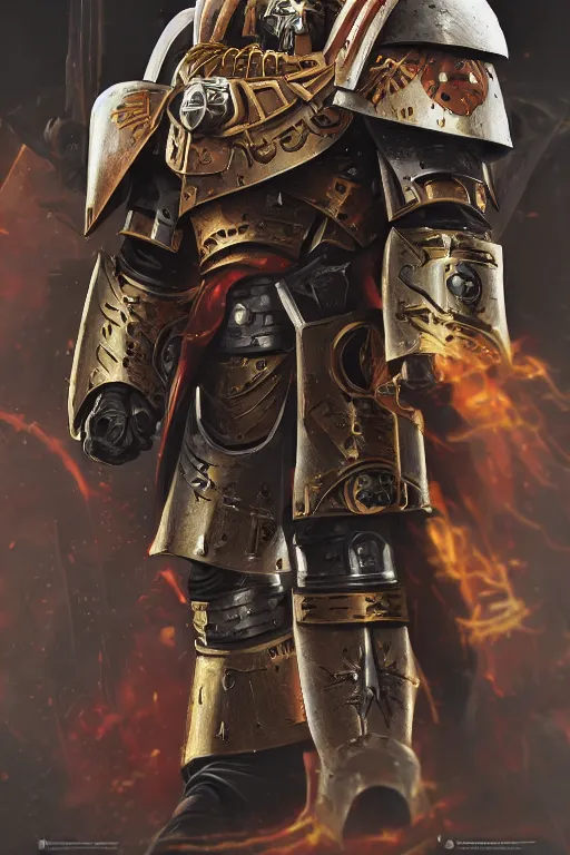 Image similar to armor portrait heros warhammer 4 0 k horus heresy fanart - the primarchs emperor by johannes helgeson animated with vfx concept artist & illustrator global illumination ray tracing hdr fanart arstation zbrush central hardmesh 8 k octane renderer comics stylized