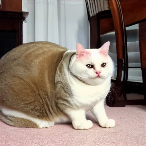 Image similar to extremely obese fat cat,