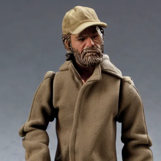 Prompt: action figure of a sleepy hobo