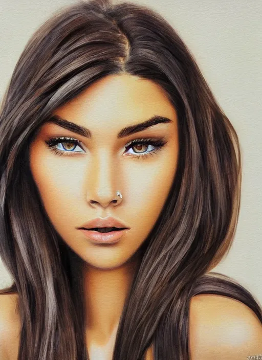 Image similar to Madison Beer realistic 3D portrait by ian spriggs