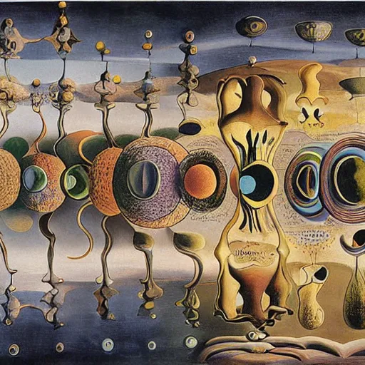 Prompt: the multiverse by salvador dali