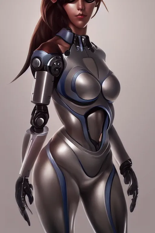 Image similar to portrait of a cyborg woman with mechanichal parts by Artgerm, hyper detailled, trending on artstation