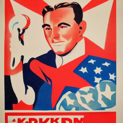 Prompt: propaganda poster of kirby