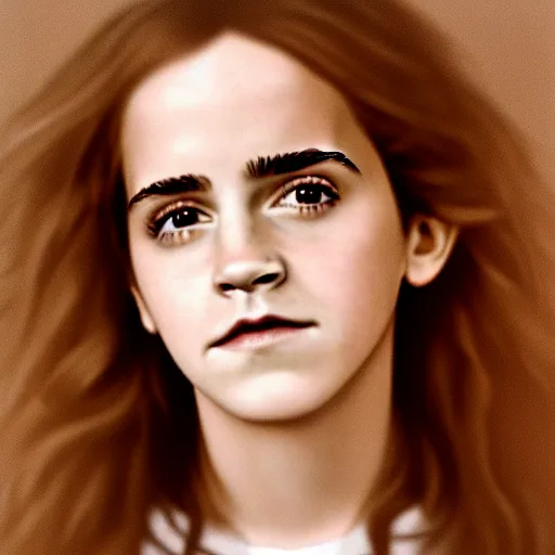 Image similar to beautiful hyperdetailed photograph of hermione granger portrrayed by emma watson, golden hour, soft focus, medium shot, 8 k, portra 4 0 0