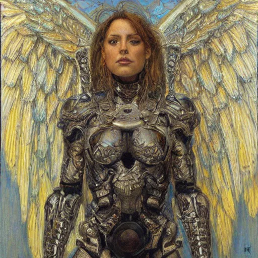 Prompt: portrait of a brutalist angel, by donato giancola.