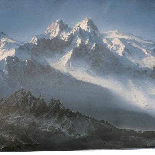 Prompt: intricate matte painting, mont blanc