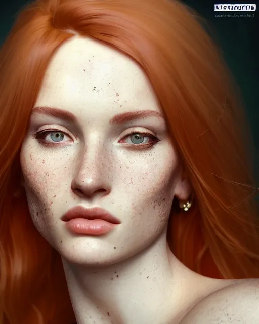 Image similar to beautiful digital painting of a stylish swedish socialite forest with high detail, real life skin, freckles, 8 k, stunning detail, works by artgerm, greg rutkowski and alphonse mucha, unreal engine 5, 4 k uhd