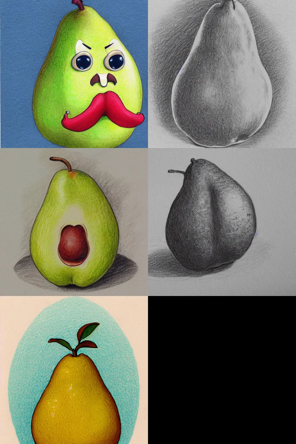 How to Draw a Pear with Colored Pencils