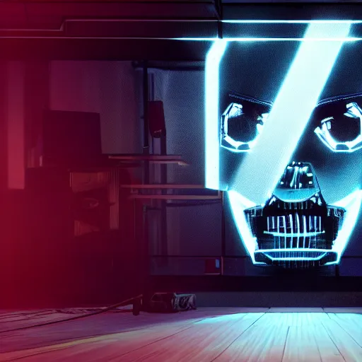 Image similar to hiphop gangsta robot, led screens, expressive, photo realistic, dramatic cinematic lighting, octane render, 4 k, ultra detailed