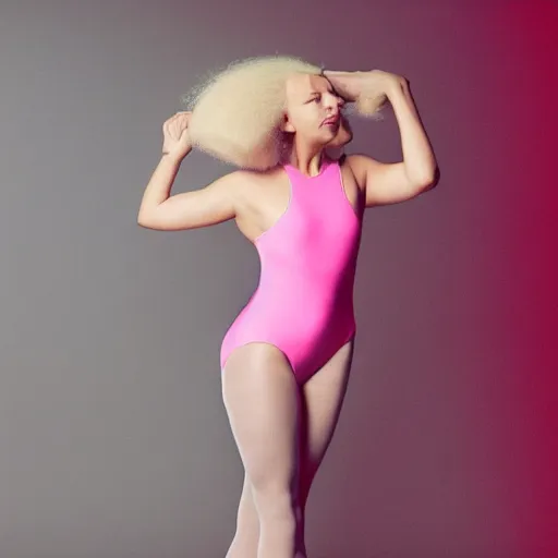 Image similar to sia furler wearing a leotard photoshoot