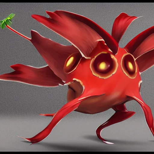 Image similar to a pokemon that looks like a dionaea muscipula, the dionaea muscipula that is laughing ， digital art, trending on art station. unreal engine.