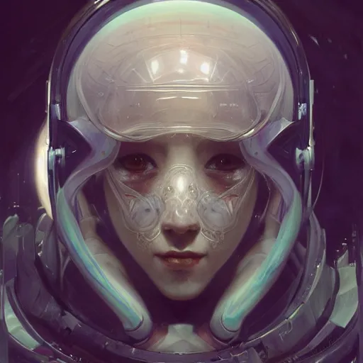 Image similar to hyperrealistic portrait, full body portrait, full shot of a venus squid monster astronaut defined facial features, intricate abstract. cyberpunk, symmetrical facial features. By Ruan Jia and Artgerm and Range Murata and WLOP and Ross Tran and William-Adolphe Bouguereau and Beeple. Key Art. Fantasy Illustration. award winning, Artstation, intricate details, realistic, Hyperdetailed, 8k resolution.