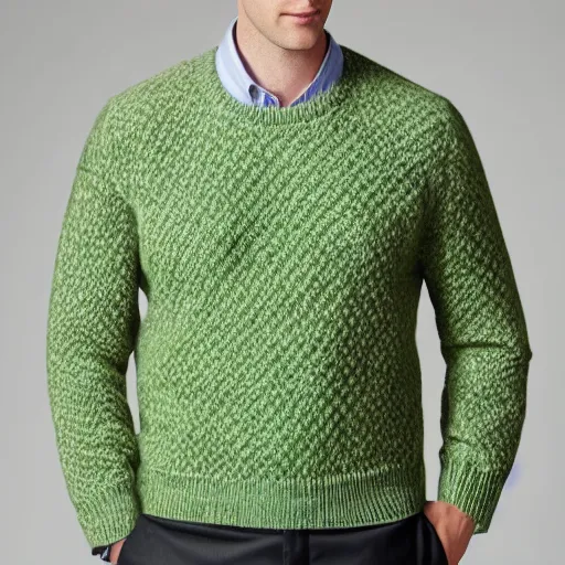 Image similar to a wool sweater knit with a repeating avocado pattern