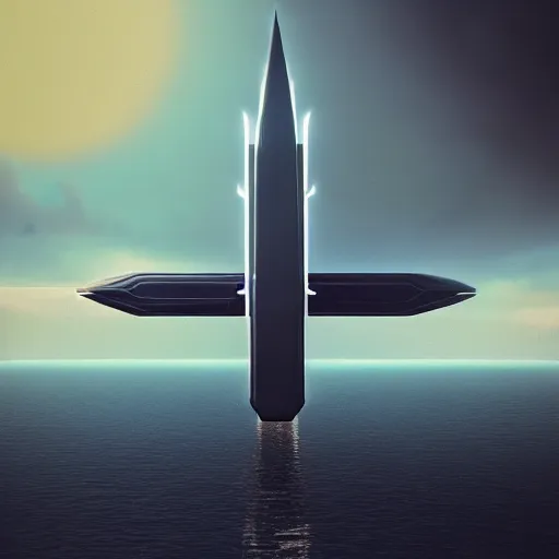 Image similar to futuristic hybrid flying submarine design by mike winkelmann, john harris, science ficiton, realism, trending on arstation