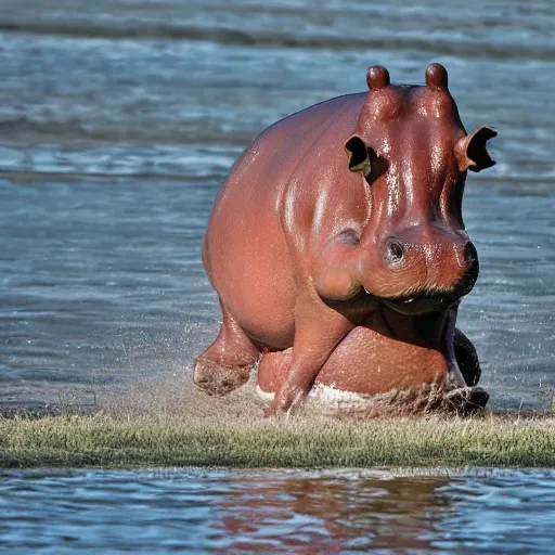 Image similar to a hippo dancing ballet